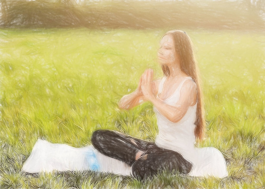 Yoga Pose in Field