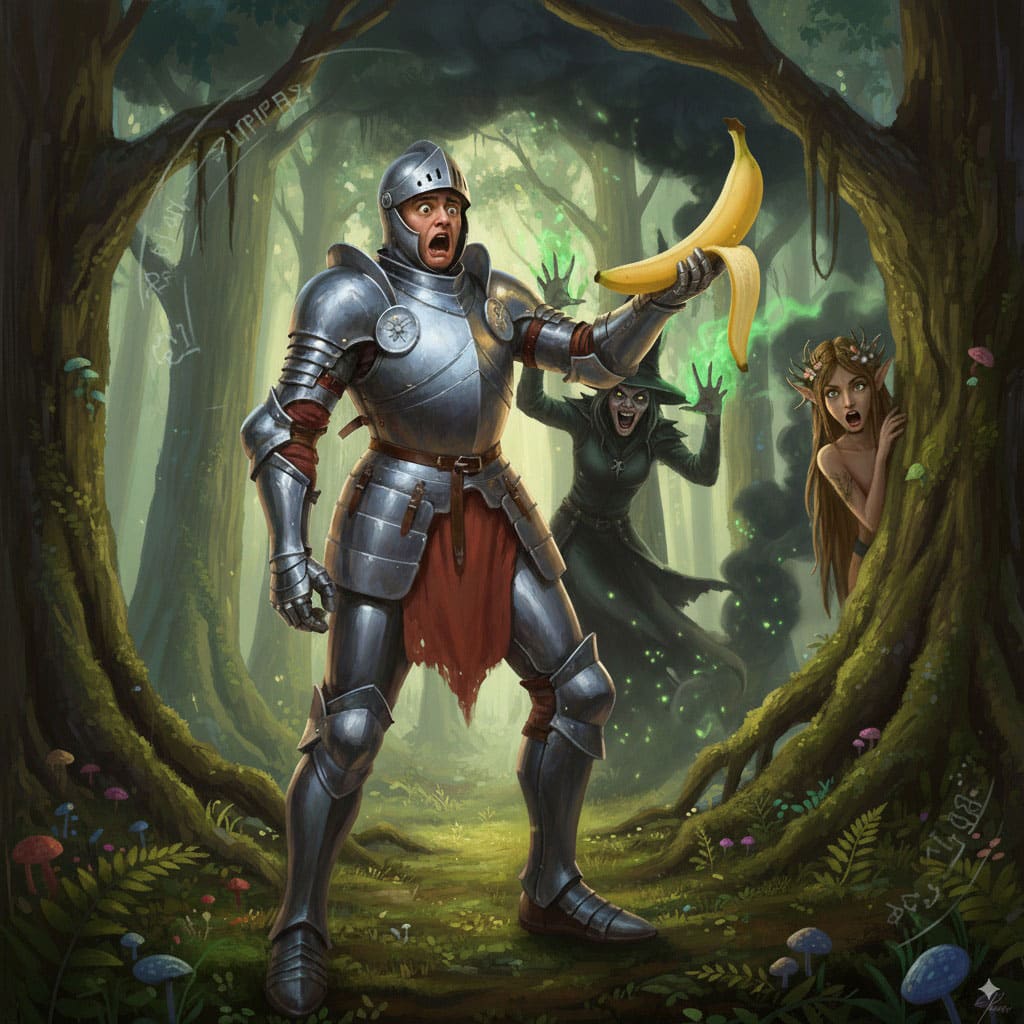 Knight with banana variation 3