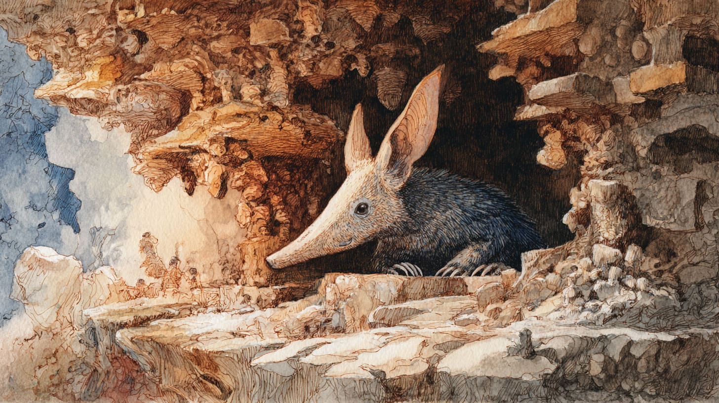 Aardvark in Cave