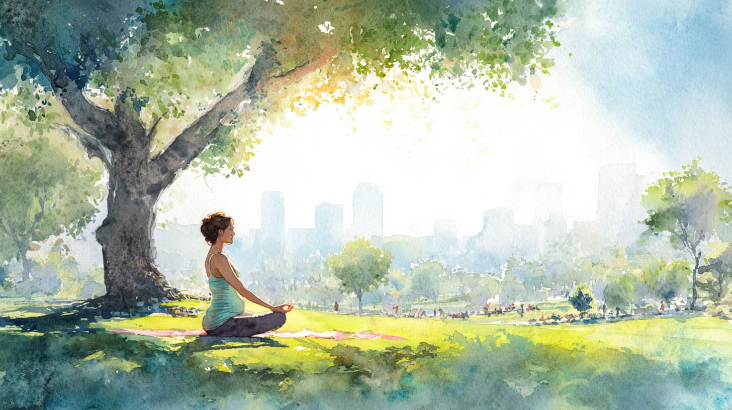 Pregnant Yoga in the Park