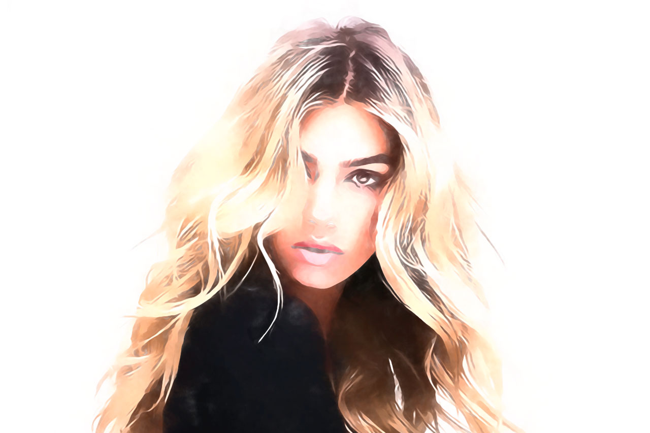 Pretty Blonde in Watercolor